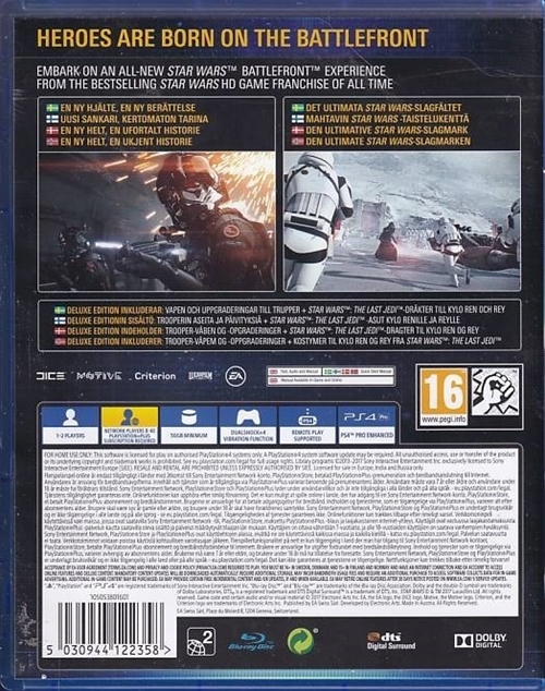 Star Wars Battlefront II Elite Trooper Deluxe Edition - PS4 (B Grade) (Genbrug)